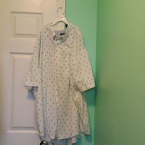 3XL men's button up shirt short sleeve